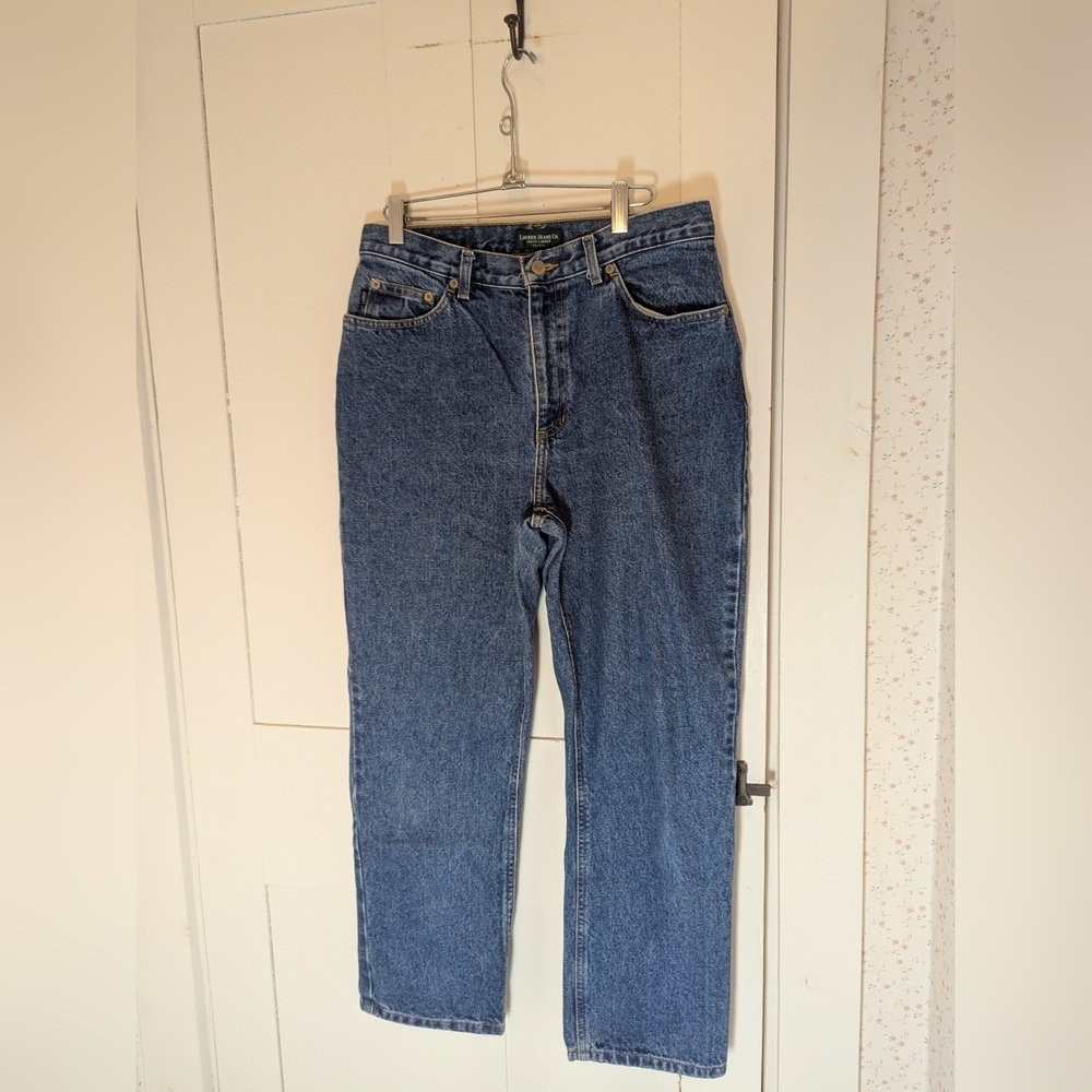 Lauren Jeans Company Ralph Hi Rise  Women's Blue Jeans 12 Straight Leg
